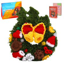 Load image into Gallery viewer, Christmas Wreath DIY Crochet Kit for Beginners – Gift for Adults &amp; Kids
