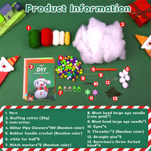 Load image into Gallery viewer, Christmas Snowman DIY Crochet Kit for Beginners – Gift for Adults &amp; Kids
