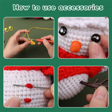 Load image into Gallery viewer, Christmas Snowman DIY Crochet Kit for Beginners – Gift for Adults &amp; Kids
