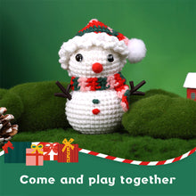 Load image into Gallery viewer, Christmas Snowman DIY Crochet Kit for Beginners – Gift for Adults &amp; Kids
