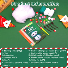 Load image into Gallery viewer, Christmas Snowman DIY Crochet Kit for Beginners – Gift for Adults &amp; Kids
