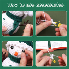 Load image into Gallery viewer, Christmas Snowman DIY Crochet Kit for Beginners – Gift for Adults &amp; Kids
