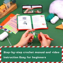 Load image into Gallery viewer, Christmas Snowman DIY Crochet Kit for Beginners – Gift for Adults &amp; Kids
