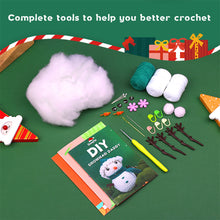 Load image into Gallery viewer, Christmas Snowman DIY Crochet Kit for Beginners – Gift for Adults &amp; Kids
