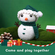Load image into Gallery viewer, Christmas Snowman DIY Crochet Kit for Beginners – Gift for Adults &amp; Kids
