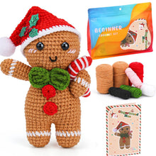 Load image into Gallery viewer, Christmas Gingerbread Man DIY Crochet Kit for Beginners –Gift
