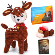 Load image into Gallery viewer, Christmas Deer DIY Crochet Kit for Beginners
