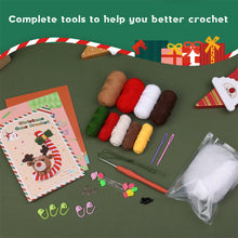 Load image into Gallery viewer, Christmas Crutch Deer DIY Crochet Kit for Beginners – For Adults &amp; Kids
