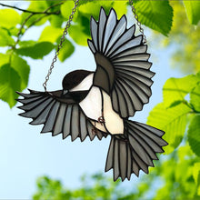 Load image into Gallery viewer, Glass Black Bird Suncatcher – Window &amp; Wall Hanging Gift for Bird Lovers
