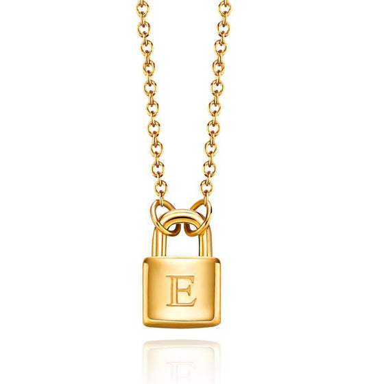 A–Z Alphabet Lock Necklace – Copper