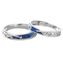Load image into Gallery viewer, Meteor Star Couple Rings – Adjustable Matching Jewelry Gift