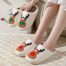 Load image into Gallery viewer, Cute Reindeer Christmas Slippers – Cozy Holiday Footwear
