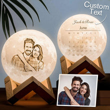 Load image into Gallery viewer, Personalized Custom Photo Moon Lamp with Name – Engraved Touch Light
