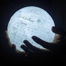 Load image into Gallery viewer, Personalized Custom Photo Moon Lamp with Name – Engraved Touch Light
