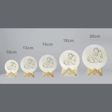 Load image into Gallery viewer, Personalized Custom Photo Moon Lamp with Name – Engraved Touch Light
