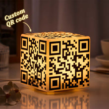 Load image into Gallery viewer, Scannable QR Code Cube Night Light with Custom Photo or Text – Personalized Gift for Her
