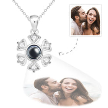 Load image into Gallery viewer, Custom Projection Flower Photo Necklace – 925 Sterling Silver