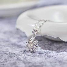 Load image into Gallery viewer, Custom Projection Flower Photo Necklace – 925 Sterling Silver