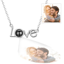 Load image into Gallery viewer, Custom LOVE Picture Projection Necklace – 925 Sterling Silver