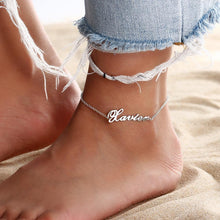 Load image into Gallery viewer, Personalized Name Anklet – Sterling Silver
