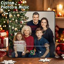 Load image into Gallery viewer, FridgeBeats Framed 4.0 Custom Music Photo Fridge Magnet – Personalized Christmas Gift for Family
