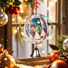 Load image into Gallery viewer, Personalized Rotating Wind Chime Christmas Ornament with Name

