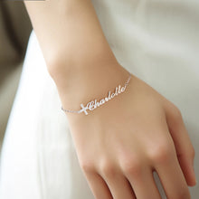 Load image into Gallery viewer, Custom Name Cross Bracelet – Personalized Jewelry for Unique Style