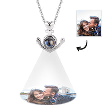 Load image into Gallery viewer, Personalized Anchor Projection Necklace with Heart – 925 Sterling Silver