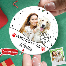 Load image into Gallery viewer, Personalized Pet Photo Memorial Ornament with Name – Christmas Gift for Pet Owners
