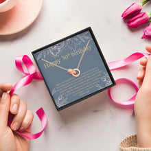 Load image into Gallery viewer, Double Ring Necklace – Personalized Birthday Gift for Lover