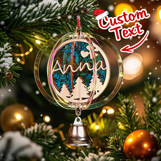 Personalized Rotating Wind Chime Christmas Ornament with Name