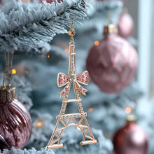 Load image into Gallery viewer, Personalized Tower Photo Projection Ornament – Christmas Tree Decoration Gift
