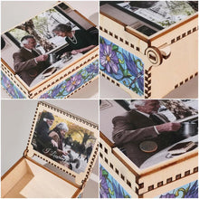 Load image into Gallery viewer, Custom Photo Digital Music Box – Personalized Wooden Music Box with Text