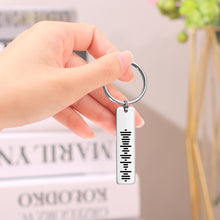 Load image into Gallery viewer, Personalized Stainless Steel Music Keychain with Single-Side Engraved Scannable Code
