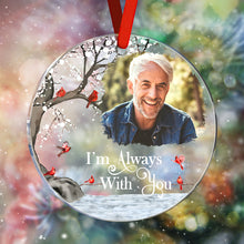 Load image into Gallery viewer, Personalized Memorial Photo Ornament – Christmas Tribute Gift for Family or Friends
