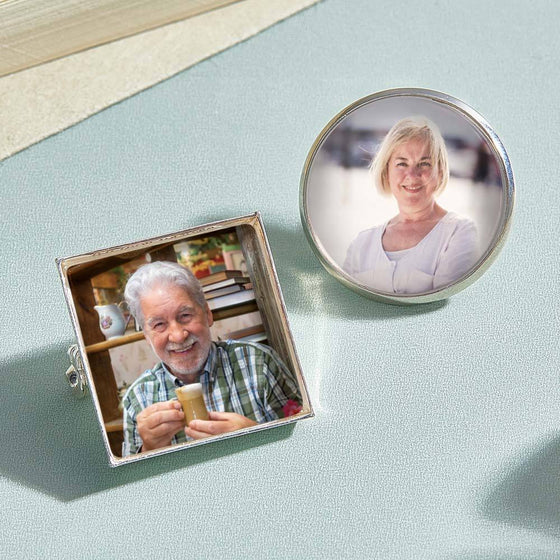 Personalized Memorial Wedding Lapel Pin with Photo