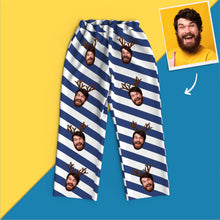 Load image into Gallery viewer, Custom Face Elk Christmas Pajamas – Long Sleeve Set
