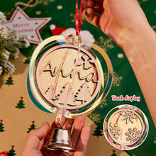 Load image into Gallery viewer, Personalized Rotating Wind Chime Christmas Ornament with Name
