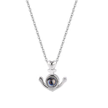 Load image into Gallery viewer, Personalized Anchor Projection Necklace with Heart – 925 Sterling Silver
