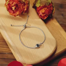 Load and play video in Gallery viewer, Photo Projection Bracelet – Personalized Adjustable Anniversary Gift for Her