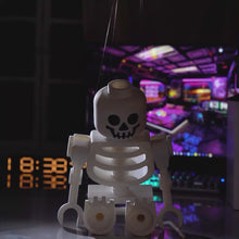 Load and play video in Gallery viewer, 3D Printed Giant White Skeleton Figure – Enchanting Collectible &amp; Whimsical Home Decor Gift
